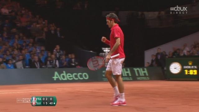 Finale, Gasquet - Federer (4-6, 2-6): Federer remporte ce deuxième set avec un nouveau jeu blanc