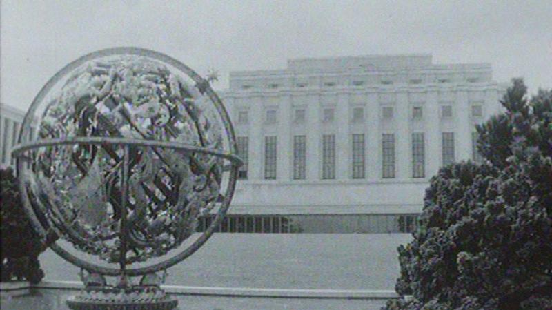 Palais des Nations à Genève en 1967 [RTS]