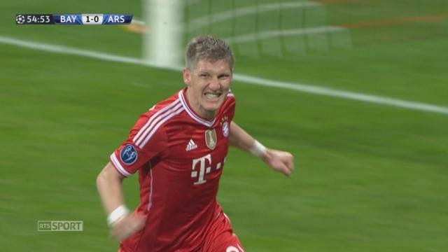 1-8 (retour), Bayern Munich - Arsenal (1-0) Bastian Schweinsteiger ouvre le score pour les Allemands