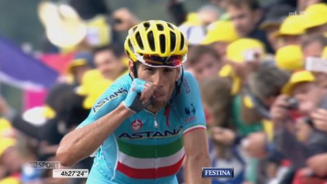 10e étape, Mulhouse-La Planche Des Belles Filles: une nouvelle démonstration de Nibali dans cette ascension! Il reprend logiquement le maillot jaune