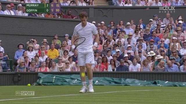 Tennis. Wimbledon. 1er tour: Andy Murray (GBR) – David Goffin (BEL) 6-1 6-4 7-5