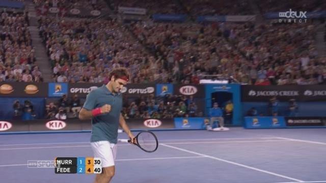 Federer – Murray (6-2, 6-4, 6-7, 5-3): enfin le Suisse fait le break dans cette manche et sert pour le gain du match