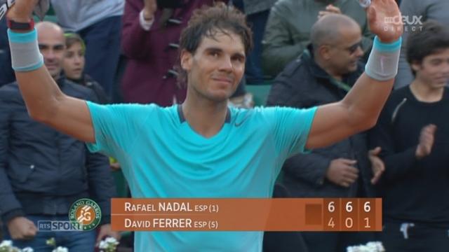 1-4 de finale, Nadal - Ferrer (4-6, 6-4, 6-0, 6-1) Balle de match