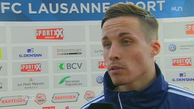 Le défenseur du Lausanne-Sport, Mickaël Facchinetti, se montre optimiste concernant l'avenir de l'équipe