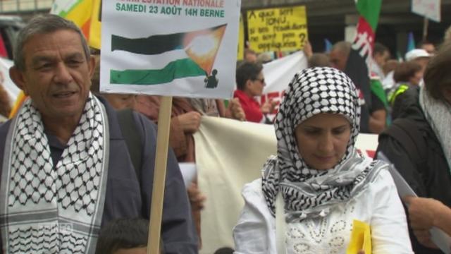 Manifestation a Berne pour la paix a Gaza