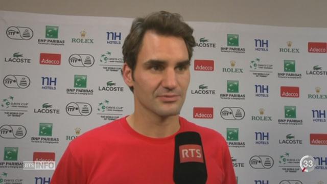 Tennis-Coupe Davis: Federer rend hommage à l'équipe qui lui a permis d'offrir le troisième point décisif à la Suisse
