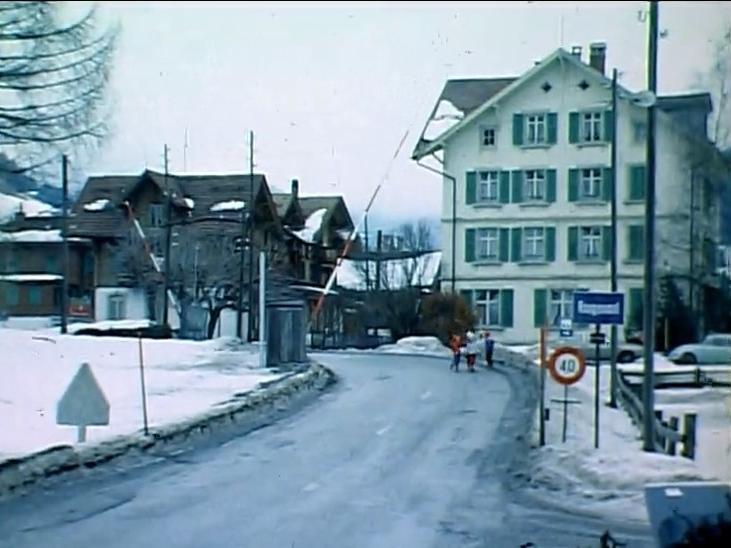 La gare de Rougemont en 1970. [RTS]