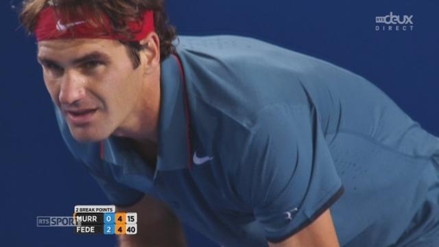 Federer – Murray (6-2, 6-4, 5-4): parfait break de Federer
