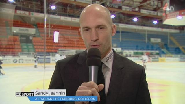 Hockey - LNA (37e j.): entretien avec Sandy Jeannin (attaquant de Fribourg-Gottéron) qui a fait son retour après une commotion