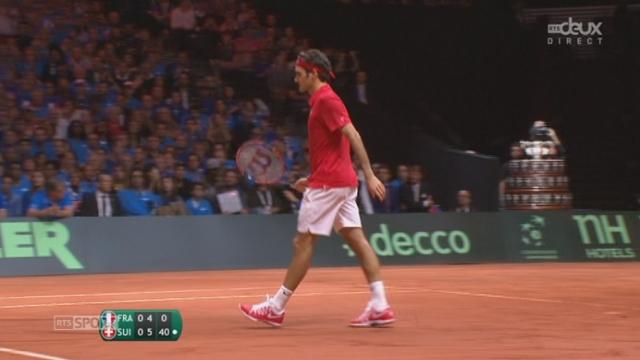 Finale, Gasquet - Federer (4-6): Federer empoche le premier set en 44 minutes