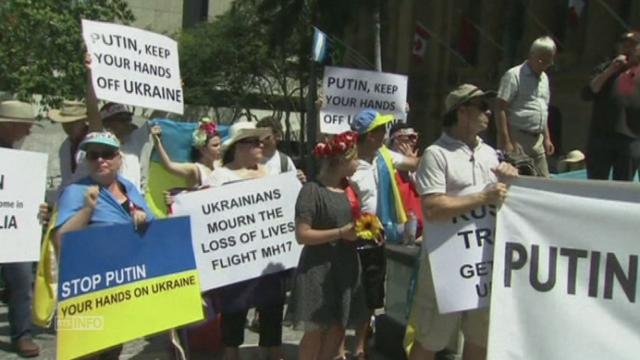 Manifestation anti Poutine en marge du G20
