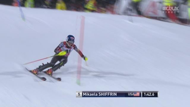 Slalom dames, 2ème manche: Mikaela Shiffrin remporte cette épreuve