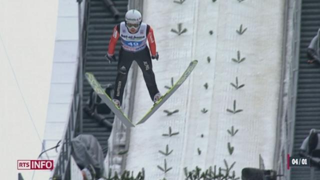 Saut à ski: Simon Ammann prend la 2ème place du concours d'Innsbruck (Autriche)