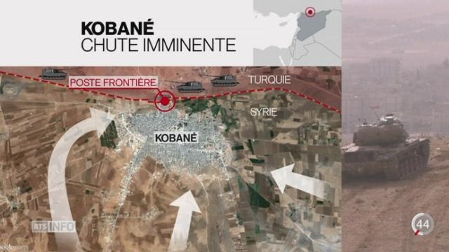 La ville kurde syrienne de Kobané est en passe de tomber aux mains du groupe Etat islamique