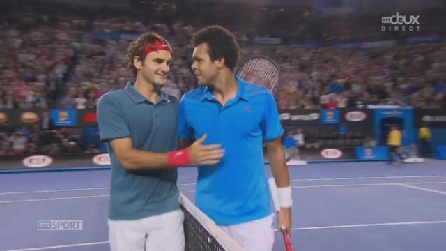 Federer - Tsonga (6-3, 7-5, 6-4): avec cette victoire en moins de 2h00, Federer retrouve Murray en quart