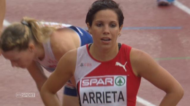 400 m haies dames. Valentina Arrieta (SUI), 4e de sa série