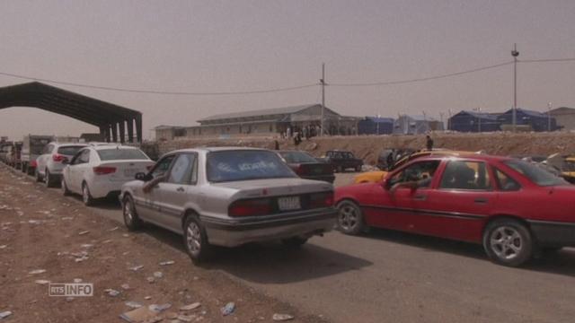 Embouteillage à un checkpoint vers le Kurdistan