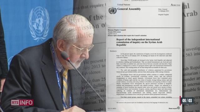 La commission internationale d'enquête sur la Syrie dénonce les massacres commis par les deux camps