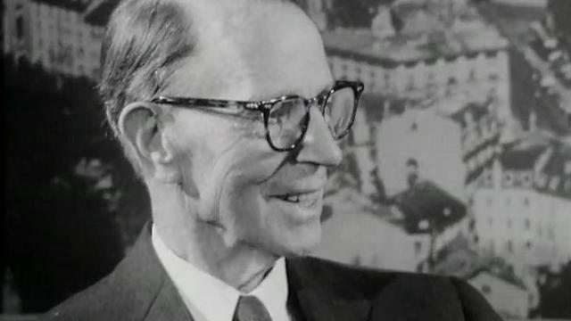 L'ingénieur américain d'origine suisse Othmar Ammann en 1964. [RTS]