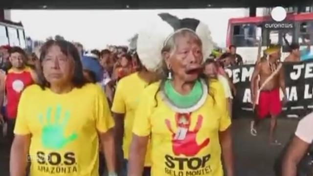 Manifestation anti-Mondial à Brasilia