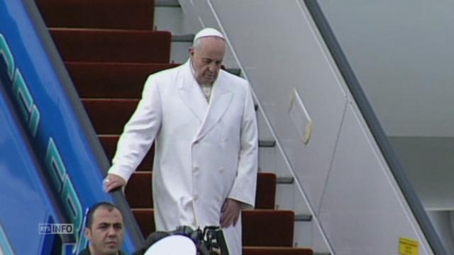 Arrivée du pape François à Ankara