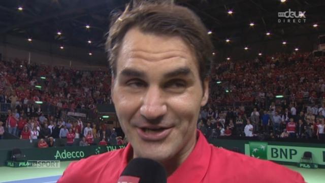 Federer - Golubev (7-6, 6-2, 6-3): interview de Roger Federer à la fin de son match