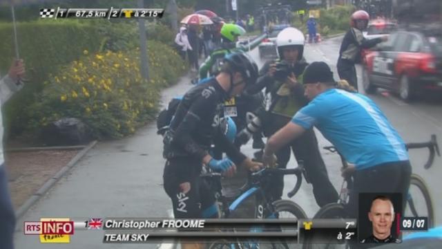Tour de France: le Britannique Christopher Froome a abandonné après une chute