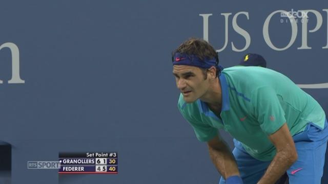 3e tour, Granollers - Federer (5-2, 1-6):