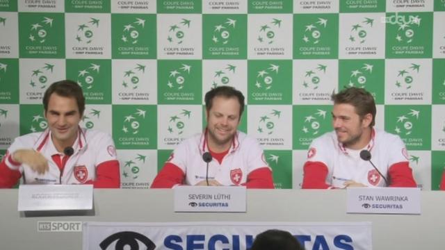 Tennis-Coupe Davis: l'équipe de Suisse a donné sa première conférence de presse