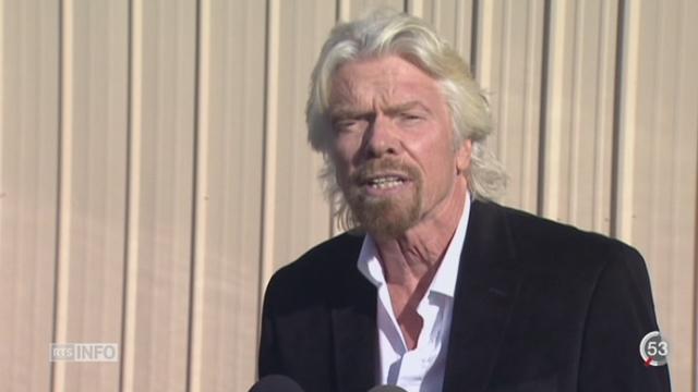 Richard Branson espère poursuivre le rêve du tourisme spatial, malgré le crash de son vaisseau