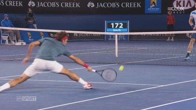 Federer – Murray (6-2, 6-4, 4-4): 15-30 superbe point de Federer