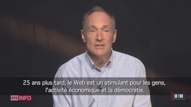 Tim Berners Lee, inventeur d'Internet,  s'exprime à l'occasion des 25 ans de cette révolution