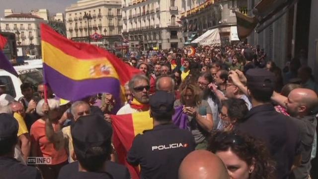 Manifestation anti royaute en Espagne