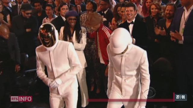 Le duo français Daft Punk a triomphé lors de la cérémonie des Grammy Awards