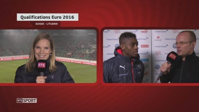 Groupe E, Suisse - Lituanie (4-0): interview de Moubandje après la victoire