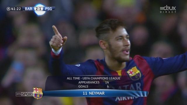 Groupe F, FC Barcelone - Paris SG (2-1): Neymar donne l’avantage au FC Barcelone d’une superbe frappe enroulée à 25 mètres