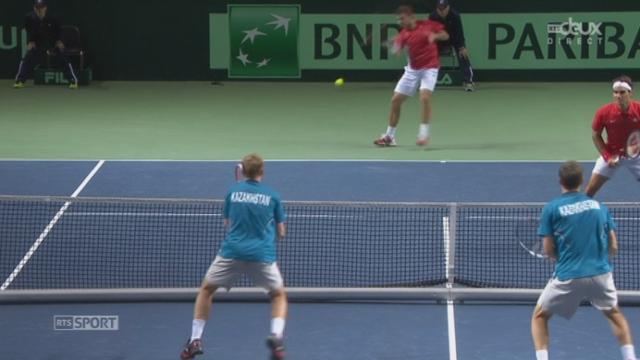 Wawrinka-Federer – Golubev-Nedovyesov (4-6, 6-7, 3-2): les Helvètes signent le break dans cette 3e manche