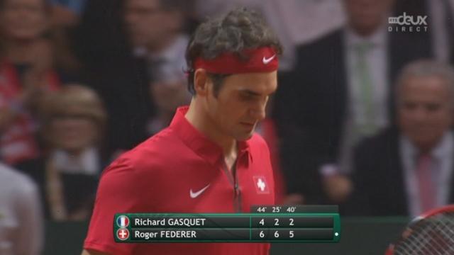 Finale, Gasquet - Federer (4-6, 2-6, 2-5): double break pour l’équipe de Suisse qui se rapproche fortement du saladier d’argent