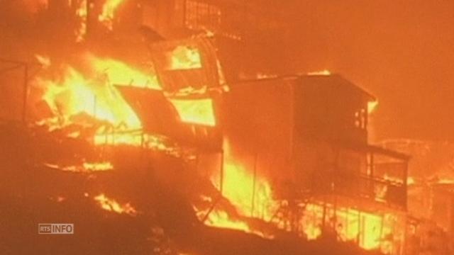 Valparaiso dévasté par un incendie au Chili