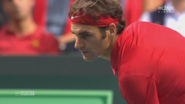 1e match, Federer-Bolleli (7-6): Federer remporte le tie-break 7 points à 5