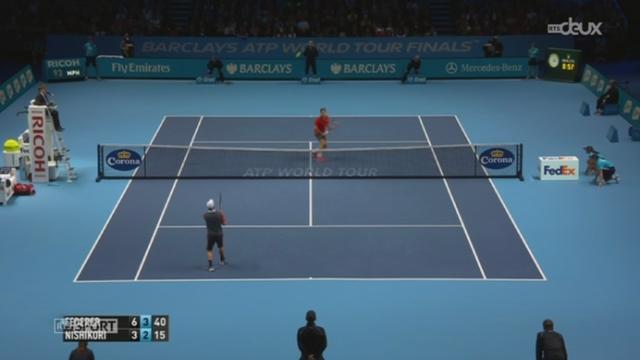 Tennis - Masters de Londres: Federer - Nishikori (6-3, 6-2)