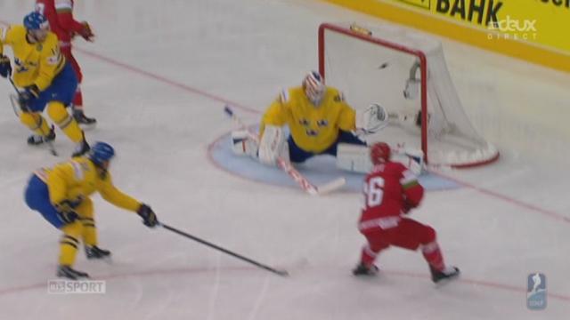 1-4 de finale, Suède - Belarus (1-1): en contre, Geoff Platt remet les deux équipes à égalité