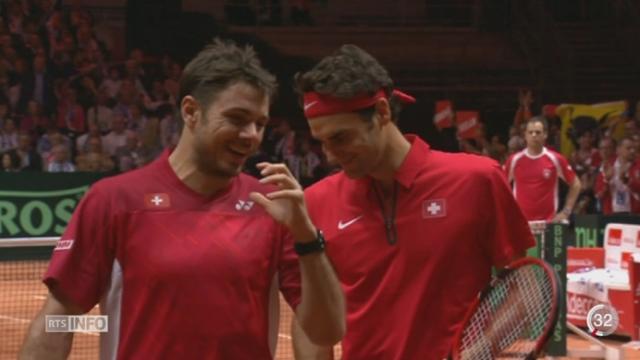 Tennis- Coupe Davis: les Suisses mènent 2 à 1 après avoir vaincu la paire française