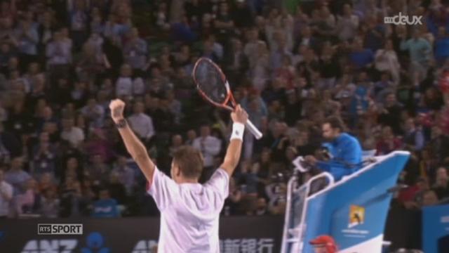 Tennis - Open d'Australie: Stanislas Wawrinka élimine avec maestria le Serbe Novak Djokovic en quarts de finale
