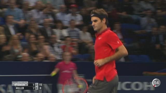 Tennis - Bâle Swiss indoors: Federer a dominé son adversaire Glles Muller en deux sets