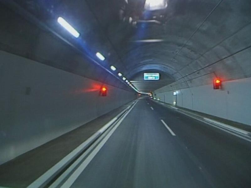 Le tunnel de contournement de Sierre en 1999. [RTS]