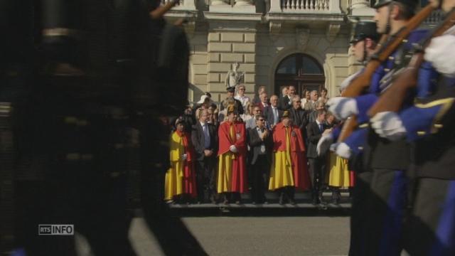 Défilé de la police perturbé a Genève