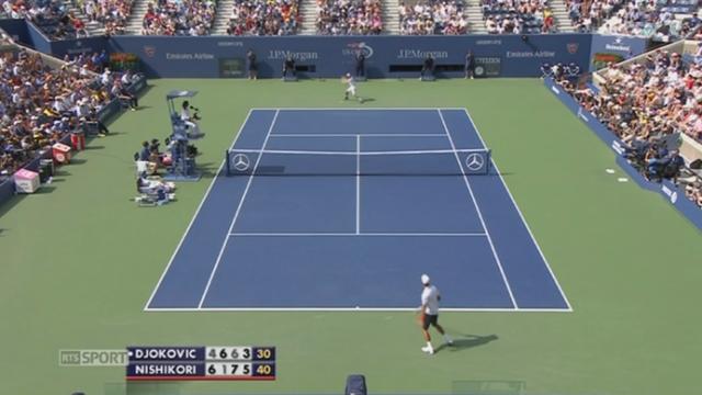 Tennis- US Open: le Japonais Kei Nishikori a créé la sensation en se débarrassant du n°1 mondial serbe Novak Djokovic en demi-finale (6-4, 1-6, 7-6, 6-3)