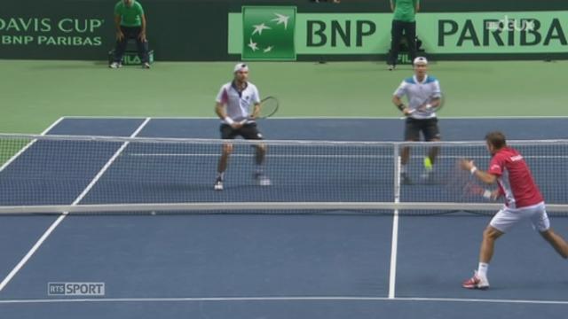 Tennis- Coupe Davis: la paire Bolelli - Fognini ramène l'Italie à 2 à 1 contre les Suisses