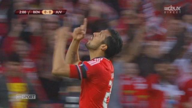 ½ (aller), Benfica - Juventus (1 :0): ouverture du score après 2 minutes de jeu sur une tête de Garay